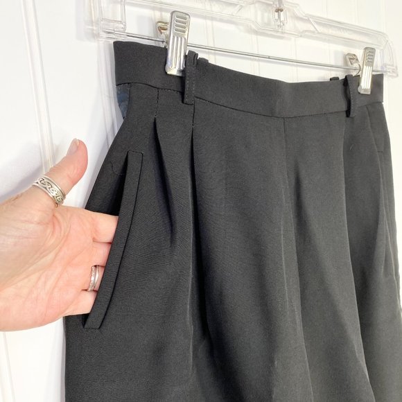 TEMPESTA Black Dressy Tuxedo Slacks Puddle Pants 4 - Picture 4 of 14